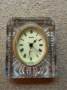 Vintage Staiger Germany Quartz Crystal Desk Clock Paperweight Mantel Clock
